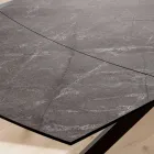 Mesa Barril Extensible a 240 o 280 cm en HPL y Metal - Presente Viadurini