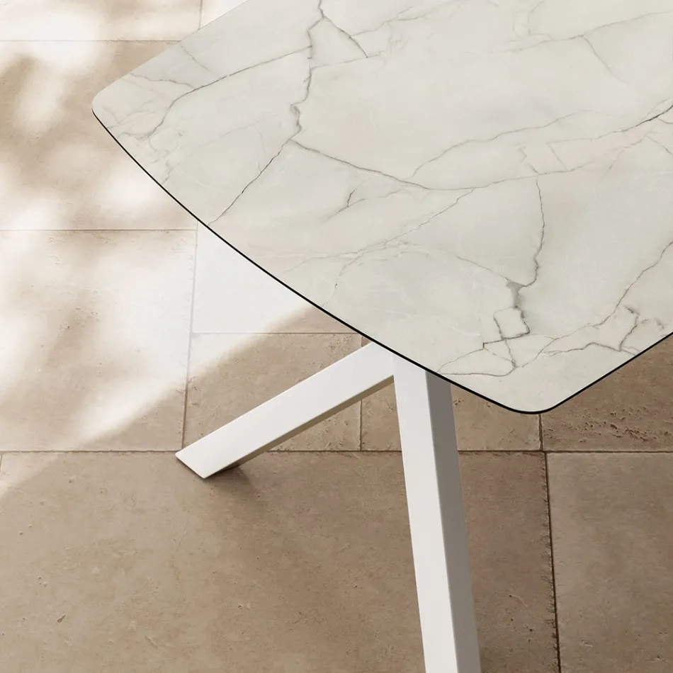 Mesa de barril extensible de 240 o 280 cm en HPL estratificado - Dialogo Viadurini