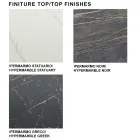 Mesa moderna en forma de barril de cerámica y acero Made in Italy – Ezzellino Viadurini