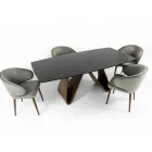 Mesa extensible hasta 276 cm en Cerámica Noir Desir Made in Italy - Equator Viadurini