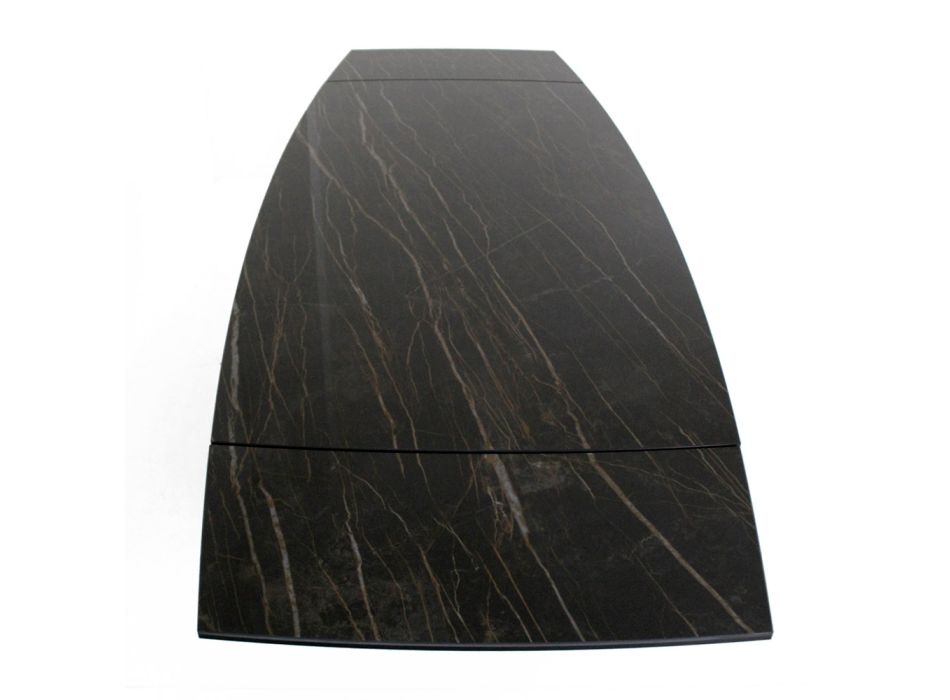 Mesa extensible hasta 276 cm en Cerámica Noir Desir Made in Italy - Equator Viadurini