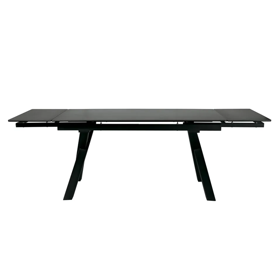 Mesa extensible 160/240x90 cm de vitrocerámica - Master Viadurini
