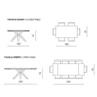 Mesa extensible de 160/240 x 91 cm en piedra sinterizada con efecto mármol - Palazzo Viadurini