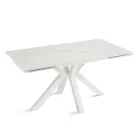 Mesa extensible de 160/240 x 91 cm en piedra sinterizada con efecto mármol - Palazzo Viadurini