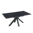 Mesa extensible de 180/240 x 100 cm en piedra sinterizada con efecto mármol - Loggia Viadurini