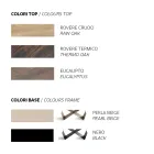 Mesa Extensible 200/300x100 Chapa Roble y Metal - Cross Viadurini