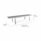 Mesa extensible de comedor al aire libre de 340 cm en aluminio y vidrio o laminado - Julie Viadurini