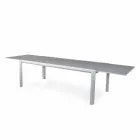 Mesa extensible de comedor al aire libre de 340 cm en aluminio y vidrio o laminado - Julie Viadurini