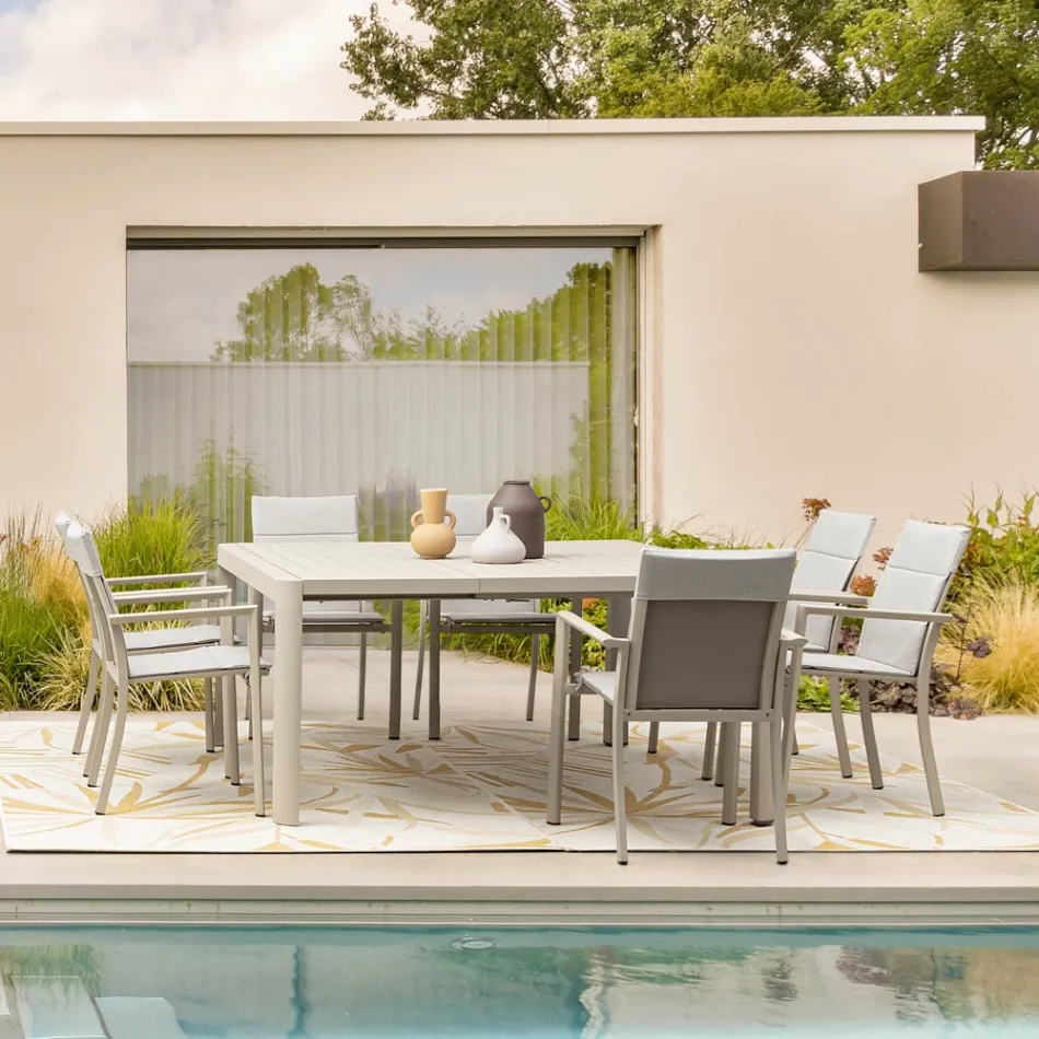 Mesa extensible hasta 149 cm en aluminio pintado en polvo - Need Viadurini