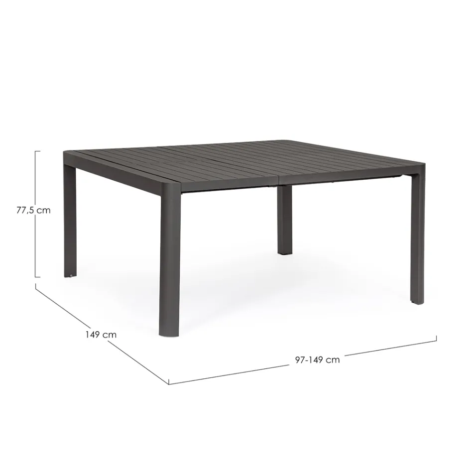 Mesa extensible hasta 149 cm en aluminio pintado en polvo - Need Viadurini