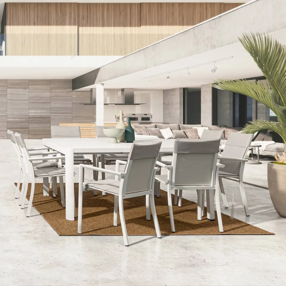 Mesa extensible hasta 149 cm en aluminio pintado en polvo - Need Viadurini