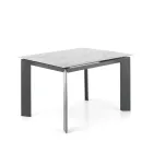 Mesa extensible hasta 170 cm en acero y cerámica - Sphinx Viadurini