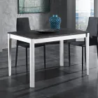 Mesa extensible hasta 180 cm en Haya y Melamina Made in Italy - Otiello Viadurini