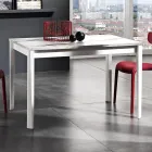 Mesa extensible hasta 180 cm en Haya y Melamina Made in Italy - Otiello Viadurini