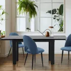 Mesa extensible hasta 180 cm Acabado Mármol Blanco - Brotola Viadurini