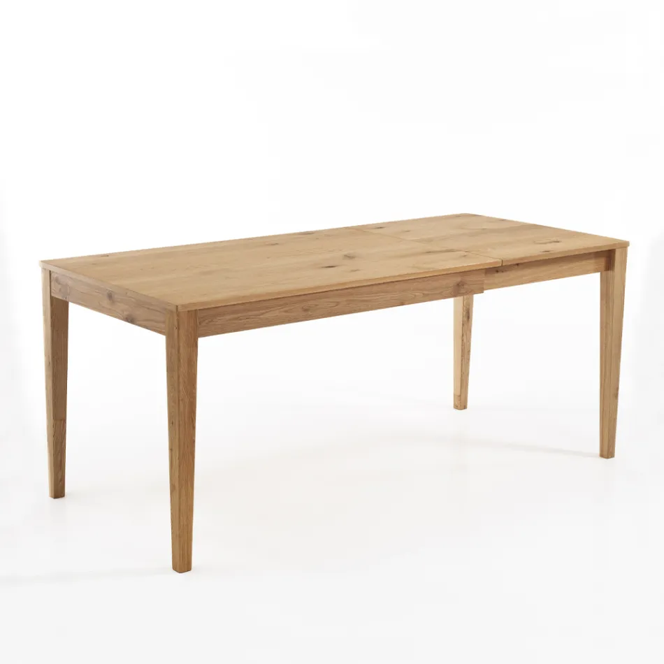 Mesa extensible hasta 180 cm en madera maciza de abedul - talio Viadurini