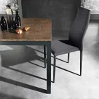 Mesa extensible hasta 180 cm en Metal Antracita Made in Italy - Beatrise Viadurini