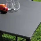 Mesa extensible 180 cm o 220 cm con tablero de cristal templado - Cartellina Viadurini