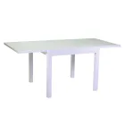 Mesa extensible 180 cm o 220 cm con tablero de cristal templado - Cartellina Viadurini