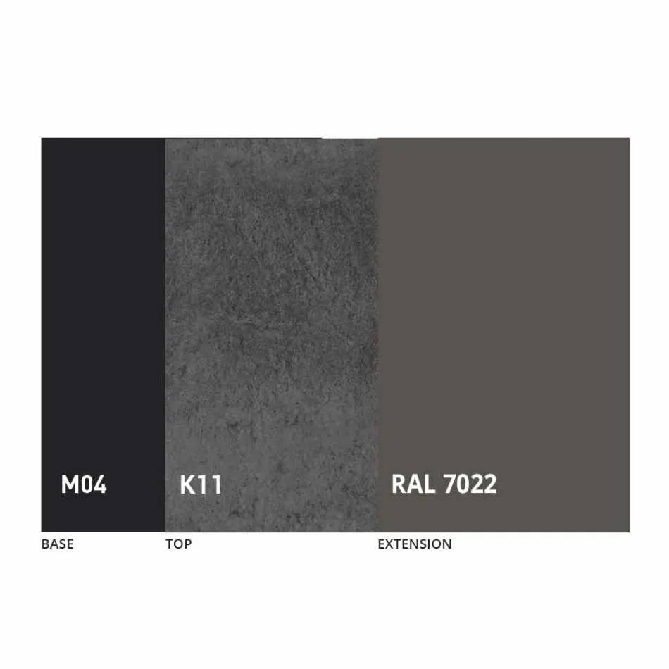 Mesa de comedor extensible hasta 2,8 m con patas de cerámica y metal - Paoluccio Viadurini