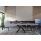 Mesa de comedor extensible hasta 2,8 m con patas de cerámica y metal - Paoluccio Viadurini