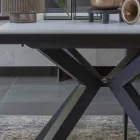 Mesa de comedor extensible hasta 2,8 m con patas de cerámica y metal - Paoluccio Viadurini