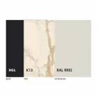 Mesa de comedor extensible hasta 2,8 m con patas de cerámica y metal - Paoluccio Viadurini