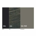 Mesa de comedor extensible hasta 2,8 m con patas de cerámica y metal - Paoluccio Viadurini