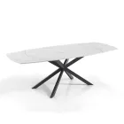 Mesa Extensible hasta 200 cm Base de Acero Negro - Torio Viadurini