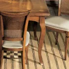 Mesa Extensible hasta 200 cm con 4 Sillas en Madera de Bassano Made in Italy - Ámbar Viadurini