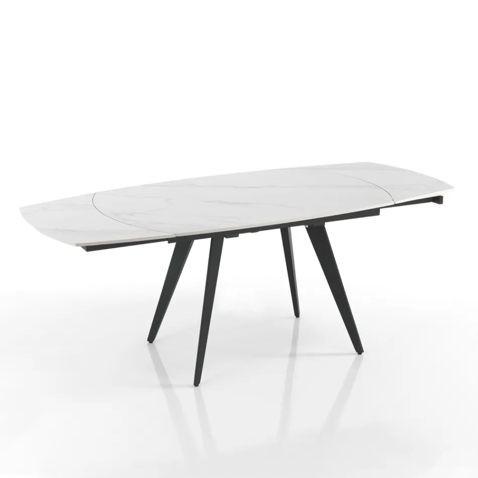 Mesa Extensible hasta 200 cm con Apertura Giratoria - Butego Viadurini