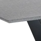 Mesa extensible hasta 200 cm en MDF Cemento - Holmium Viadurini