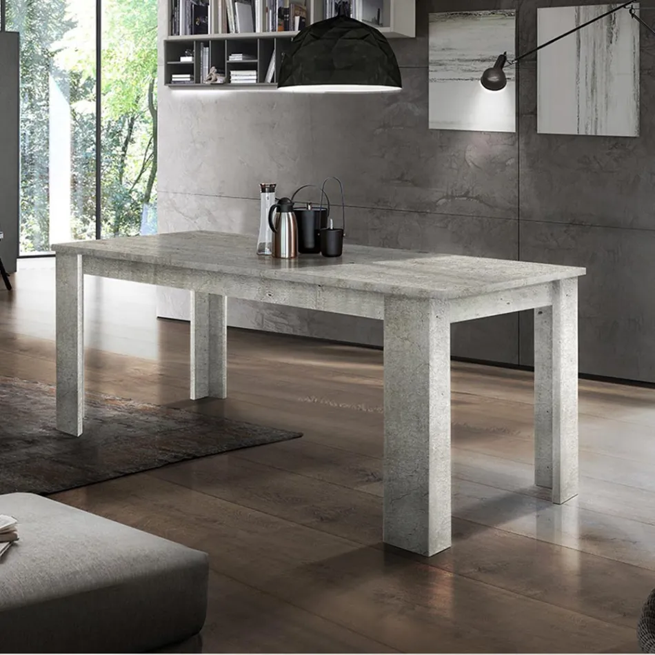 Mesa de comedor de diseño extensible a 210 cm en madera sostenible - Perro Viadurini