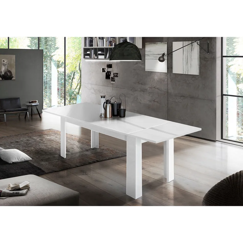 Mesa de comedor de diseño extensible a 210 cm en madera sostenible - Perro Viadurini