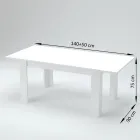Mesa de comedor de diseño extensible a 210 cm en madera sostenible - Perro Viadurini