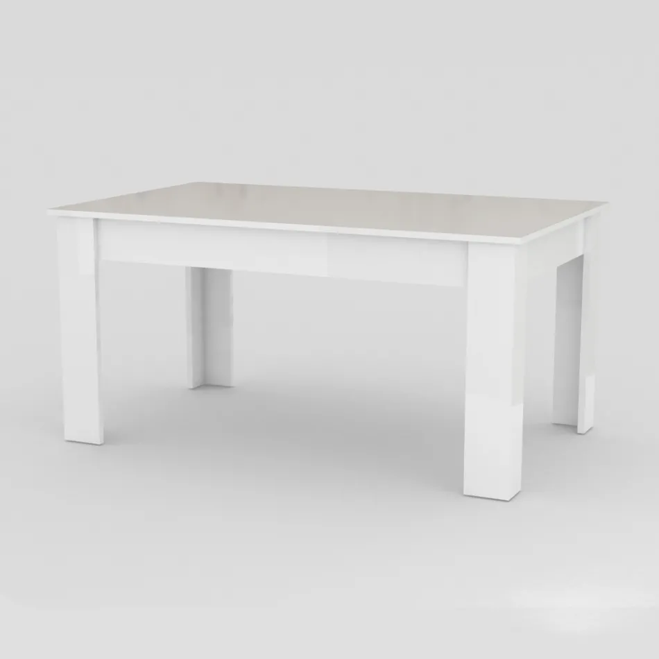 Mesa de comedor de diseño extensible a 210 cm en madera sostenible - Perro Viadurini