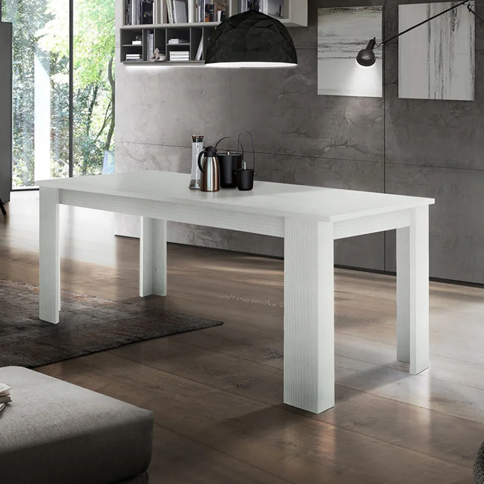 Mesa de comedor de diseño extensible a 210 cm en madera sostenible - Perro Viadurini