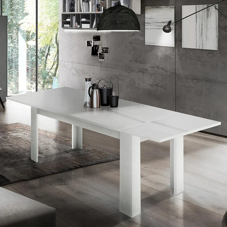 Mesa de comedor de diseño extensible a 210 cm en madera sostenible - Perro Viadurini