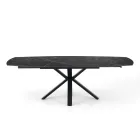 Mesa extensible hasta 210 cm en acero y cerámica - Bavosa Viadurini