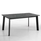 Mesa Extensible hasta 220 cm con Base de Haya Grafito Made in Italy - Toles Viadurini