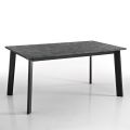 Mesa Extensible hasta 220 cm con Base de Haya Grafito Made in Italy - Toles