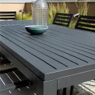 Mesa Extensible 220 cm en Aluminio Antracita para el Jardín - Tijeras Viadurini