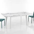 Mesa extensible hasta 220 cm en Haya y Melamina Made in Italy - Toles Viadurini