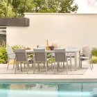 Mesa extensible hasta 240 cm en aluminio pintado en polvo - Pintura Viadurini