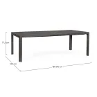 Mesa extensible hasta 240 cm en aluminio pintado en polvo - Pintura Viadurini