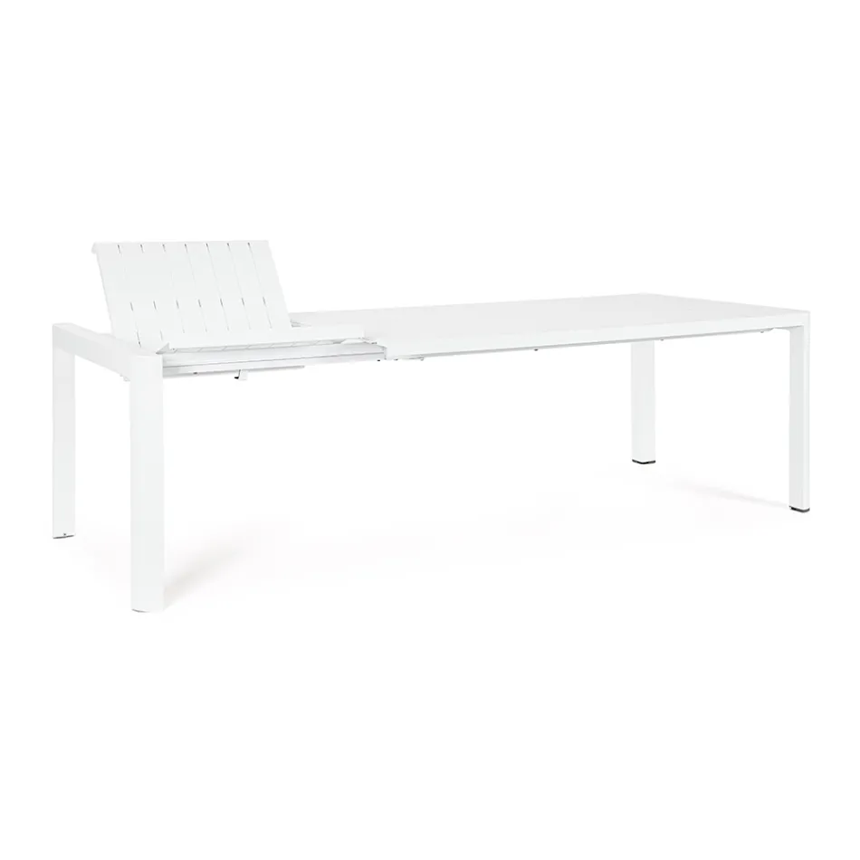 Mesa extensible hasta 240 cm en aluminio pintado en polvo - Pintura Viadurini