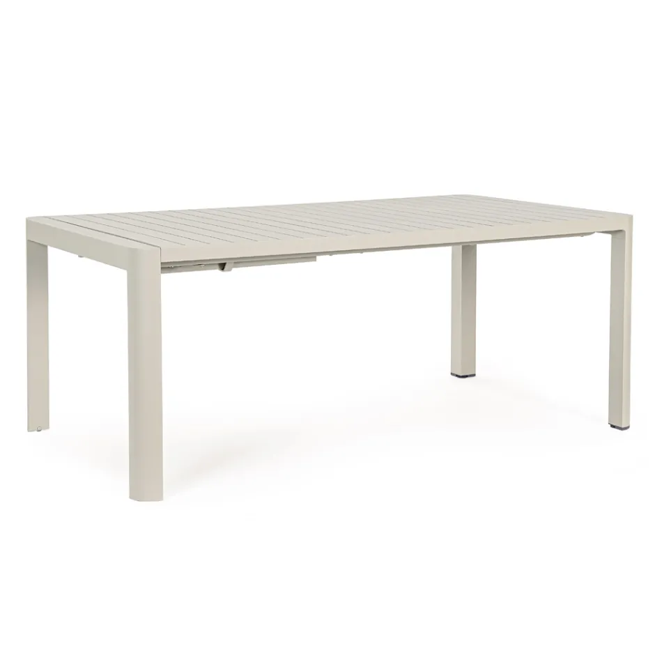 Mesa extensible hasta 240 cm en aluminio pintado en polvo - Pintura Viadurini