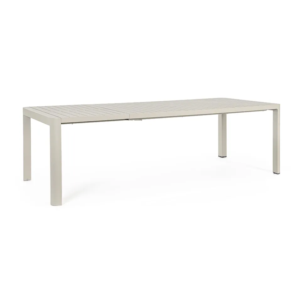 Mesa extensible hasta 240 cm en aluminio pintado en polvo - Pintura Viadurini