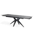 Mesa extensible hasta 240 cm en base cerámica y metal - Bouquet Viadurini