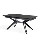 Mesa extensible hasta 240 cm en cerámica y metal - Bouquet Viadurini